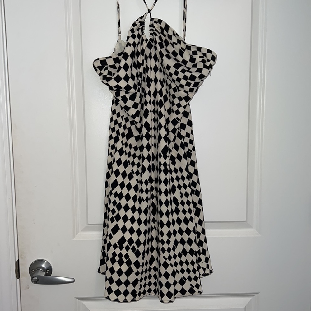 Black& white checkered dress
